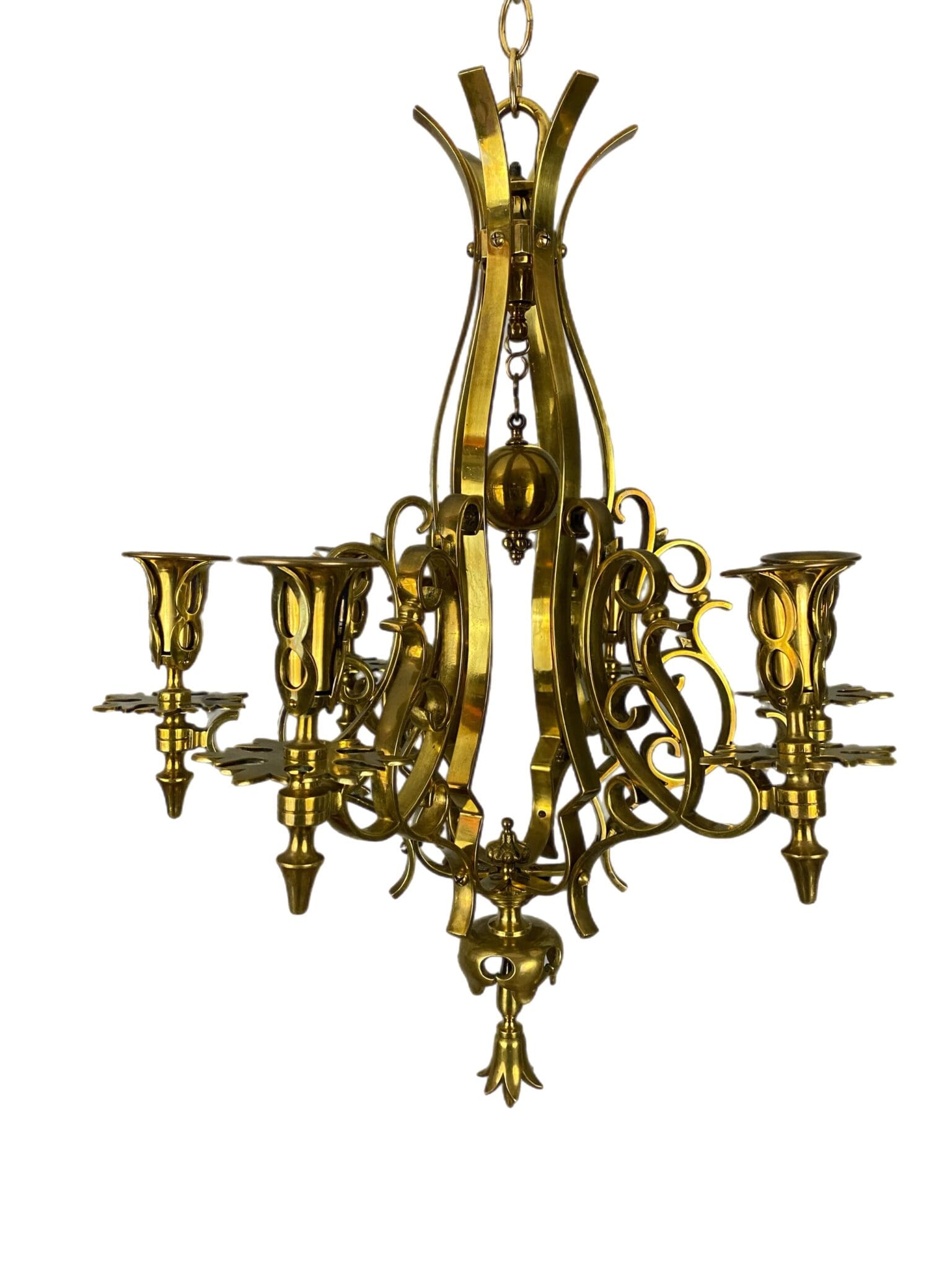 Heavy Brass Ceiling Candelabra (41006) | Ashby Lighting