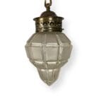 frosted glass art deco pendant light