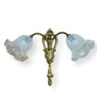 Antique Style Brass Double Armed Wall Light