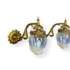 Pair of Art Nouveau Brass Wall Lights