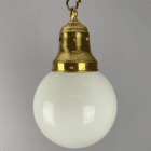 Small opaline Glass Globe Pendant Light
