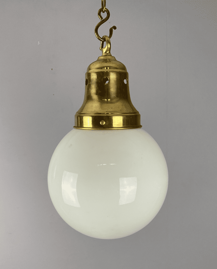 Small opaline Glass Globe Pendant Light