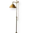 WAS Benson side arm floor lamp with fan shade
