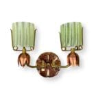 Ashby Copper Lily Pad Wall with Opalescent Shade