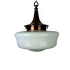 Large Opaline Glass Chapel Light