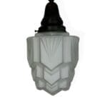 Art Deco Frosted Glass Pendant Light