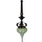 Art Nouveau Pendant Light with Teardrop Glass Shade