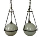 Large Jefferson Moonstone Globe Pendant Light