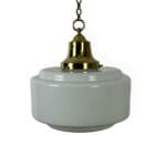 Large Tiered Art Deco Opaline Pendant Light