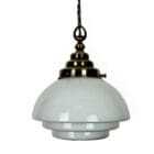 ‘FAYE' Large Stepped Opaline Pendant Light